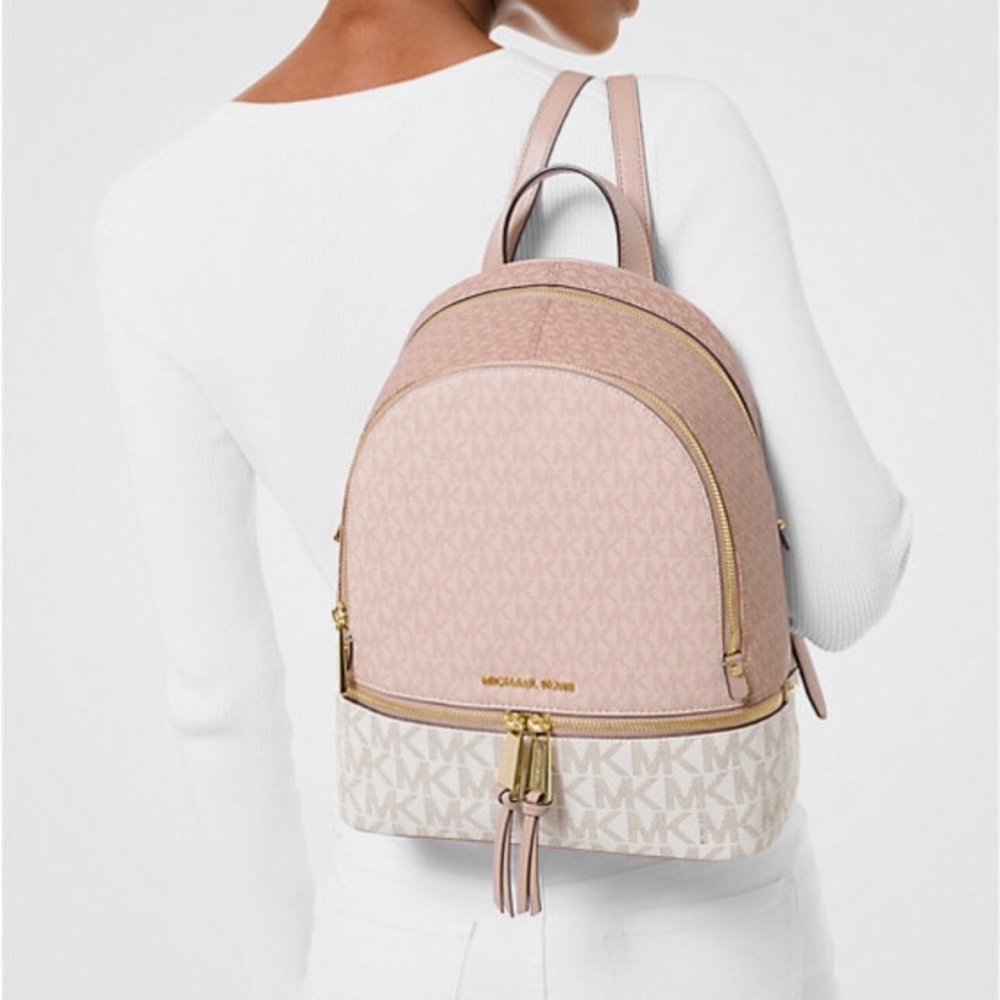 Michael Kors Blush and Ivory Backpack
